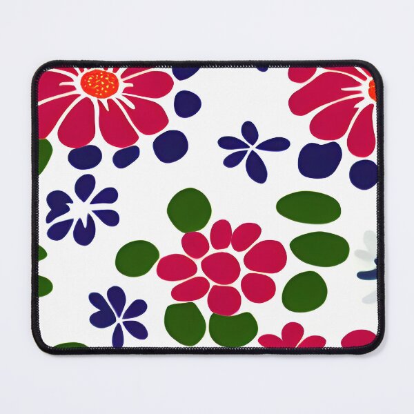 Item preview, Scandi flower pattern red, blue and green designed and sold by patterncrow.