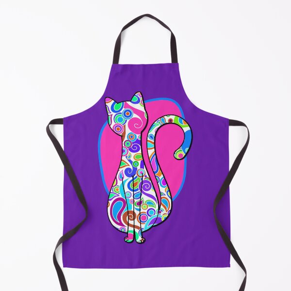 Item preview, Abstract Funky Colorful Cat Art designed and sold by Alondra.