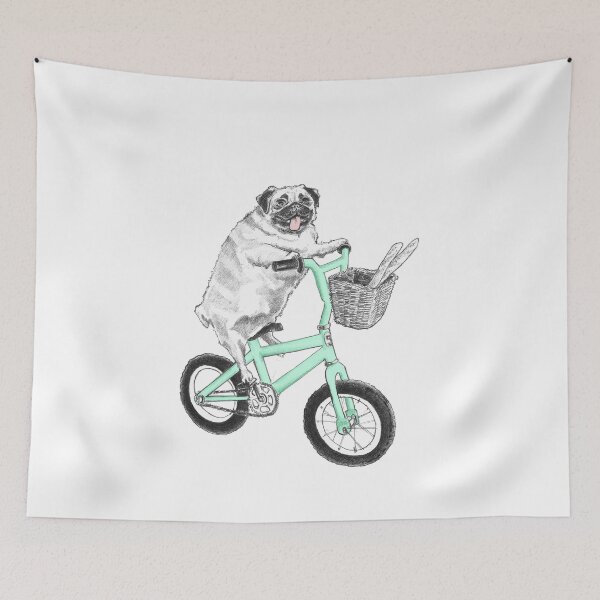 Item preview, Cycling Pug designed and sold by karolaan.