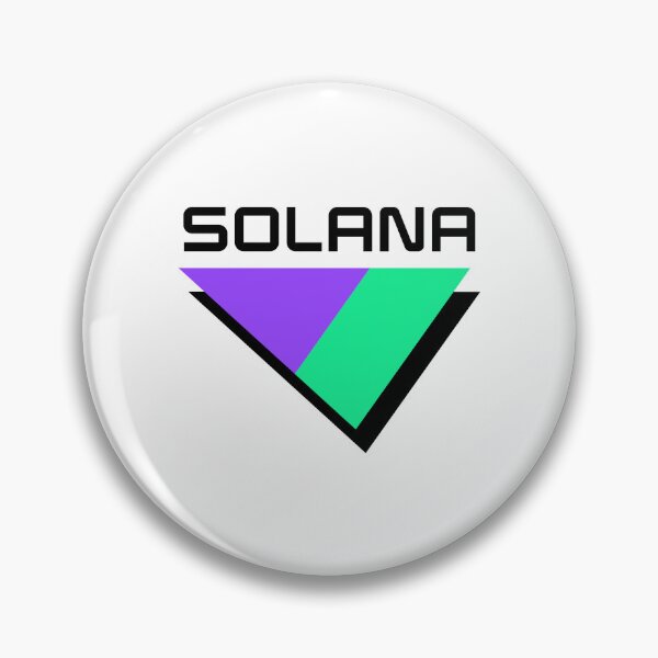 Item preview, Solana SOL Crypto Altcoin - Geometrical Triangles Black Text Logo designed and sold by CryptoMoods.