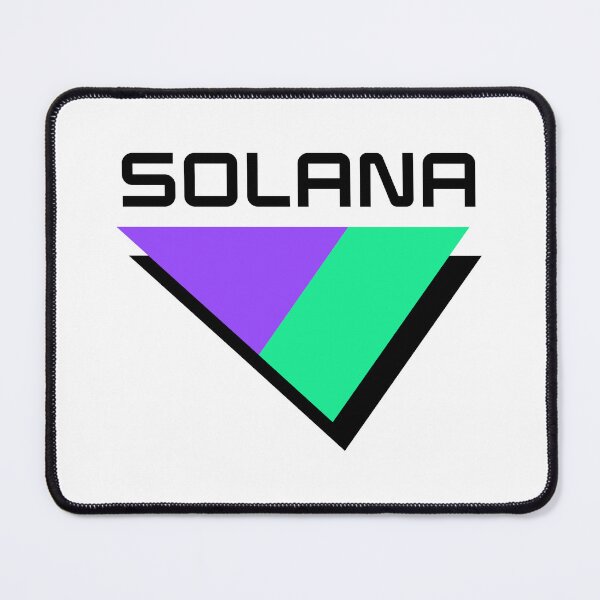 Item preview, Solana SOL Crypto Altcoin - Geometrical Triangles Black Text Logo designed and sold by CryptoMoods.