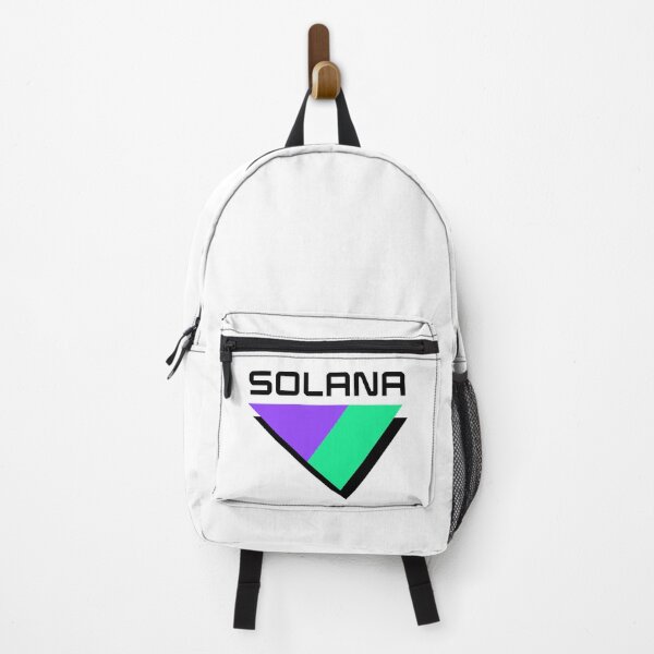 Item preview, Solana SOL Crypto Altcoin - Geometrical Triangles Black Text Logo designed and sold by CryptoMoods.