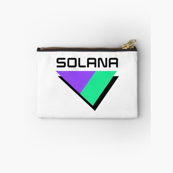 Item preview, Solana SOL Crypto Altcoin - Geometrical Triangles Black Text Logo designed and sold by CryptoMoods.