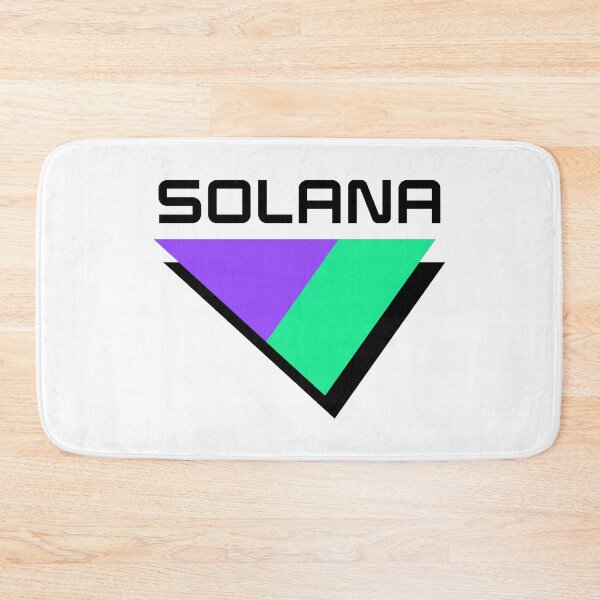 Item preview, Solana SOL Crypto Altcoin - Geometrical Triangles Black Text Logo designed and sold by CryptoMoods.
