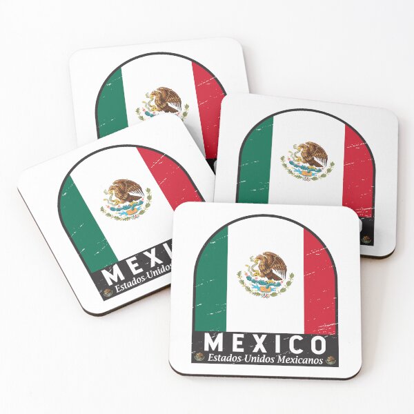 Item preview, Mexico Flag Emblem Distressed Vintage designed and sold by KrisSidDesigns.