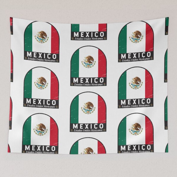 Item preview, Mexico Flag Emblem Distressed Vintage designed and sold by KrisSidDesigns.
