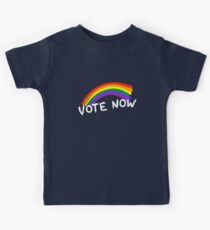 Vote Now Rainbow graphic no background Kids T-Shirt