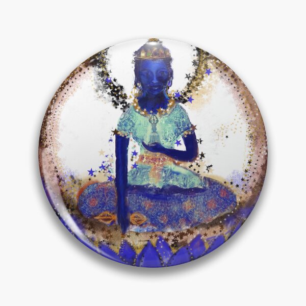 Artikelvorschau, Locana, blauer weiblicher Buddha des Ostens entworfen und verkauft von Visuddhi.