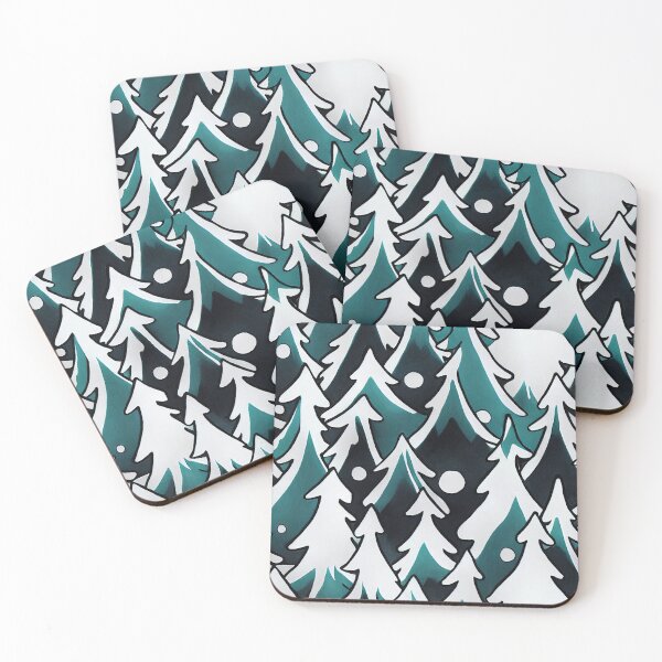 Item preview, Winter Spruce Forest Drawing designed and sold by GrimCutie.