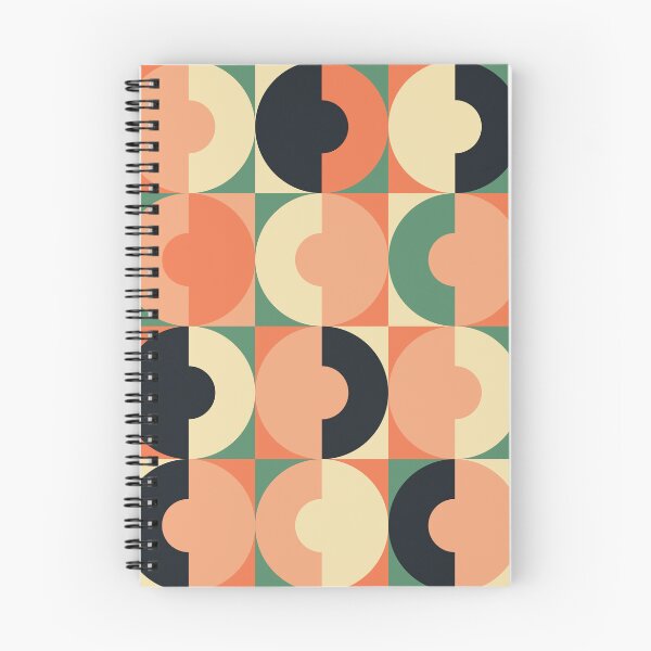 Item preview, Retro Square and Circle Tile Green Black and Blush designed and sold by Blue-Banana.