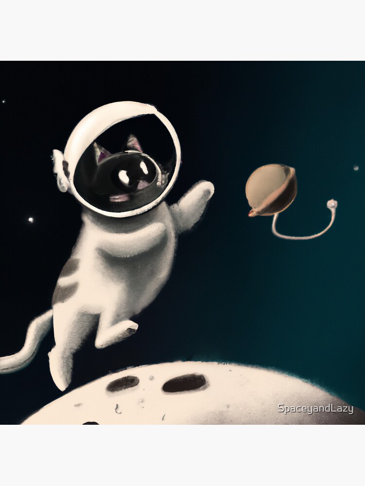 "Space Kitty" Sticker for Sale by SpaceyandLazy Redbubble