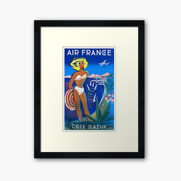 Item preview, 1953 Air France Cote D’Azur Travel Poster designed and sold by retrographics.