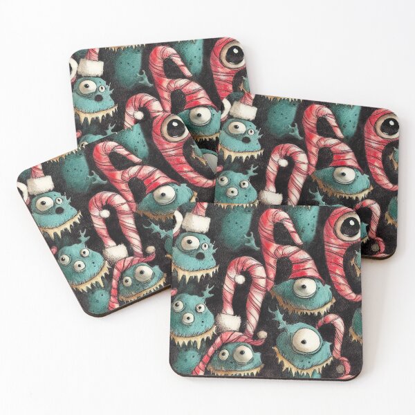 Item preview, Cute Christmas Monster Drawing designed and sold by GrimCutie.