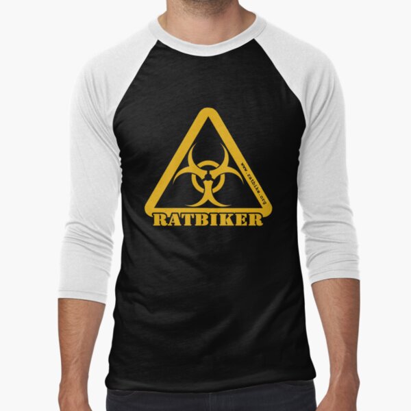 Ratbike Biohazard - yellow Baseball ¾ Sleeve T-Shirt