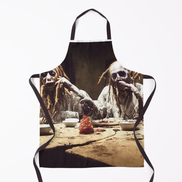 Item preview, Three elderly rastafari zombies eating at abandoned sushi restaurant designed and sold by RK - Shop.