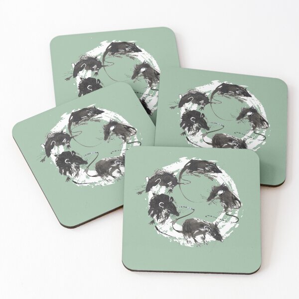 Item preview, Alternative Christmas wreath with rats designed and sold by InkandWillow.
