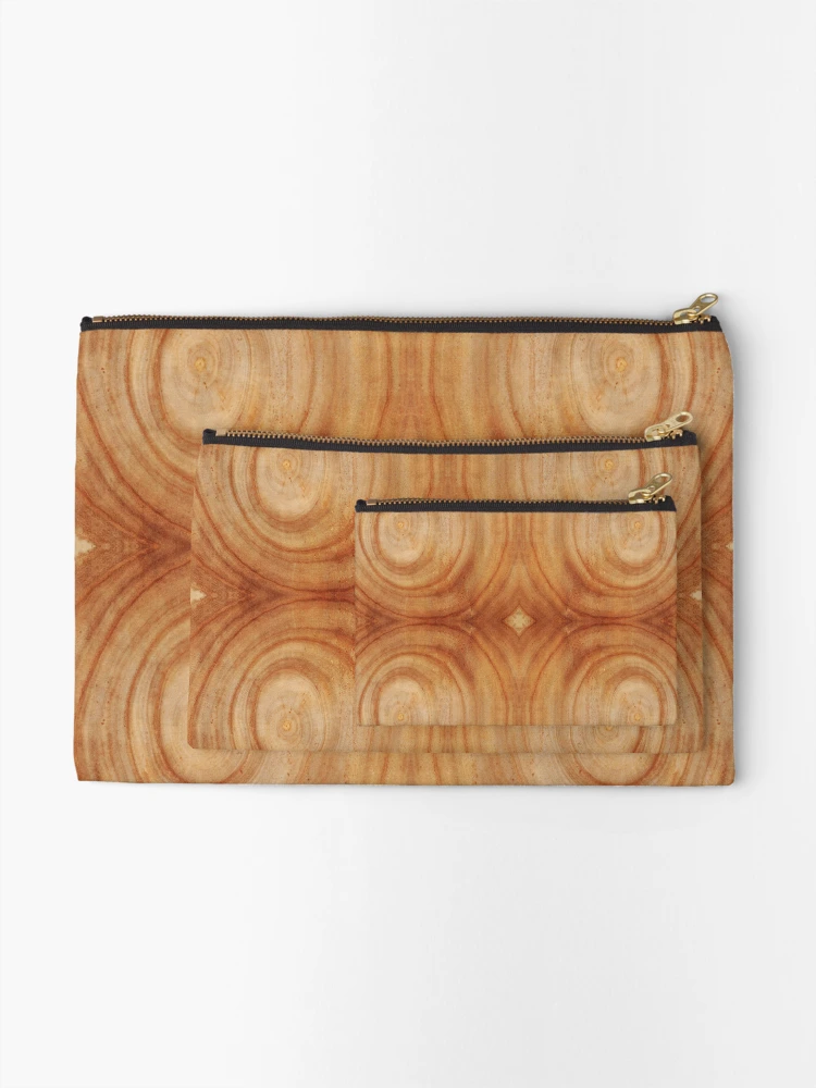 Thumbnail 2 of 4, Zipper Pouch, Tree Rings designed and sold by TLTextiles.