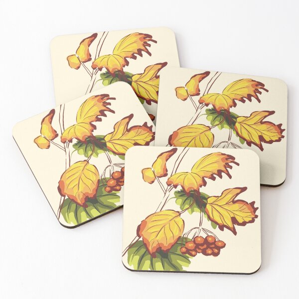 Item preview, Yellow Green Leaves Red Berries  designed and sold by Fransyn.