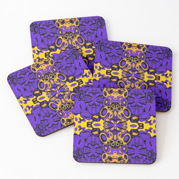 Item preview, Miniature Aussie Tangle 13 Pattern in Purple and Gold designed and sold by Heatherian.