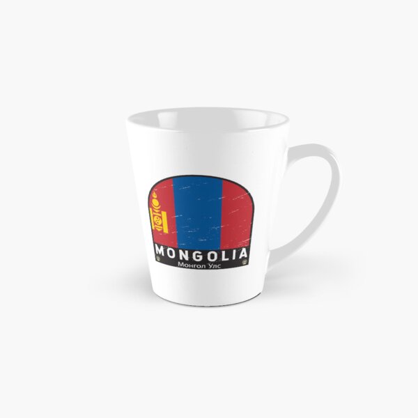Aperçu de l'œuvre Emblème du drapeau de la Mongolie, Vintage en détresse créée et vendue par KrisSidDesigns.