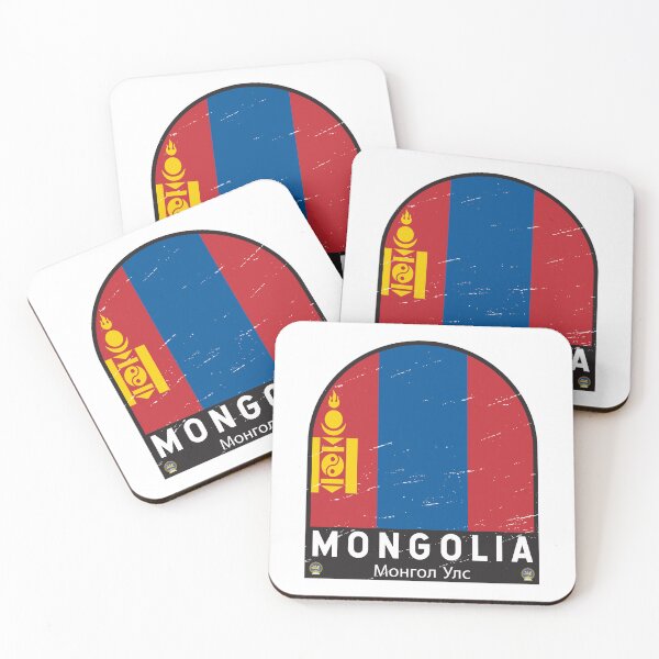 Item preview, Mongolia Flag Emblem Distressed Vintage designed and sold by KrisSidDesigns.