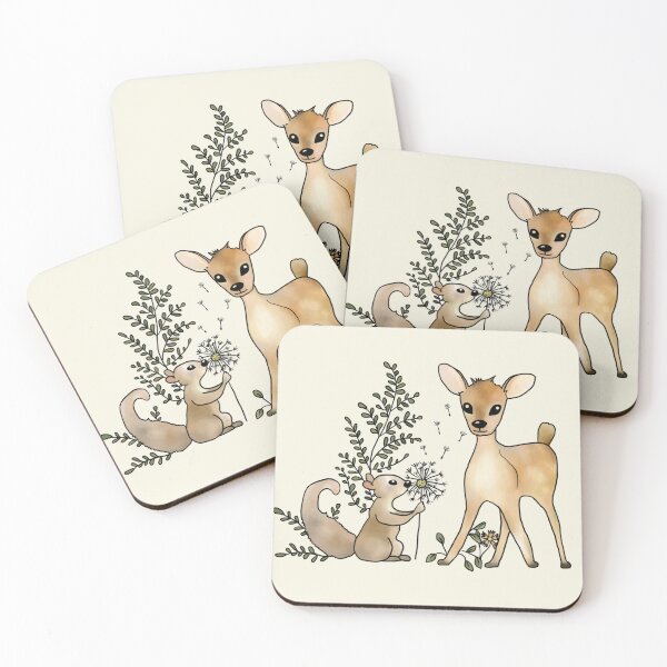Item preview, deer and squirrel designed and sold by Blumchen.