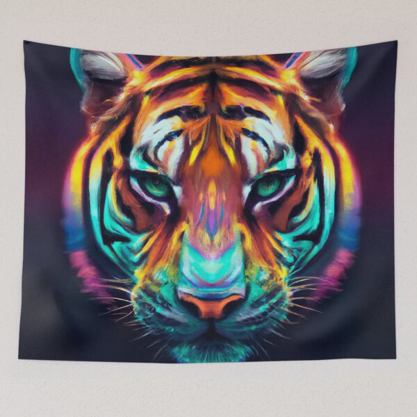 Item preview, Psychedelic tiger designed and sold by Timegraf.