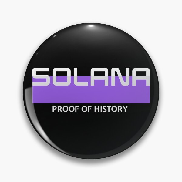 Item preview, Solana SOL Crypto Altcoin - Proof of History Crypto Text Logo in Purple and White designed and sold by CryptoMoods.