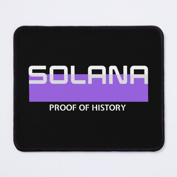 Item preview, Solana SOL Crypto Altcoin - Proof of History Crypto Text Logo in Purple and White designed and sold by CryptoMoods.