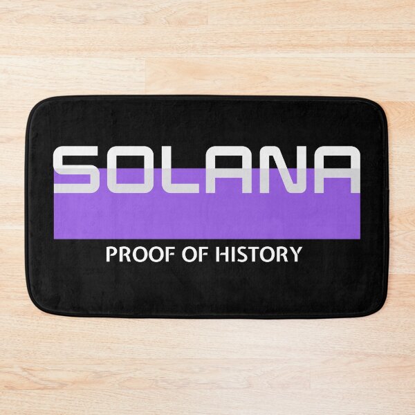 Item preview, Solana SOL Crypto Altcoin - Proof of History Crypto Text Logo in Purple and White designed and sold by CryptoMoods.