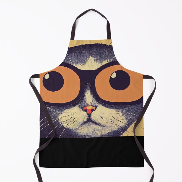 Item preview, funny cat with funky glasses designed and sold by lnd-momole.