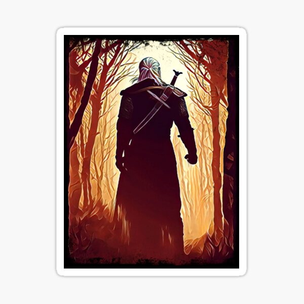 Item preview, White Wolf at a Haunted Forest - Fantasy Witcher designed and sold by Fenay Designs.
