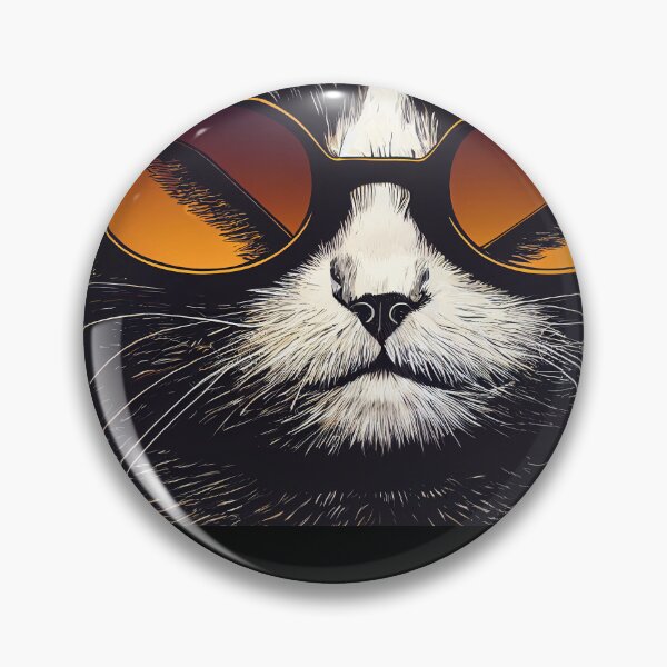 Item preview, funny cat with funky glasses designed and sold by lnd-momole.