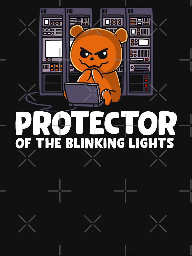 Thumbnail 7 of 7, Essential T-Shirt, Protector of the Blinking Lights Network Engineer designed and sold by PinkPlatypus.
