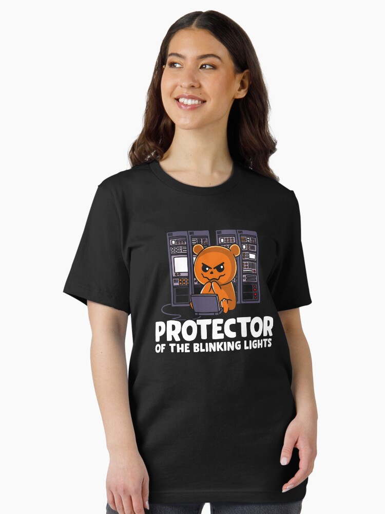 Thumbnail 1 of 7, Essential T-Shirt, Protector of the Blinking Lights Network Engineer designed and sold by PinkPlatypus.