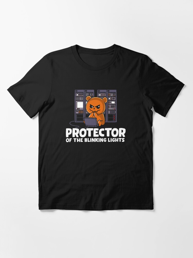 Thumbnail 3 of 7, Essential T-Shirt, Protector of the Blinking Lights Network Engineer designed and sold by PinkPlatypus.