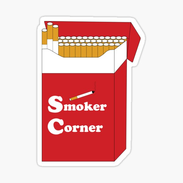 "Smoker Corner" Sticker for Sale by Abaseen Redbubble