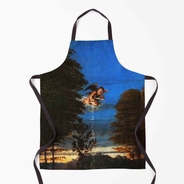 Item preview, A Putto In Blue Sky Pours a Cascade of White Flowers designed and sold by BulganLumini.