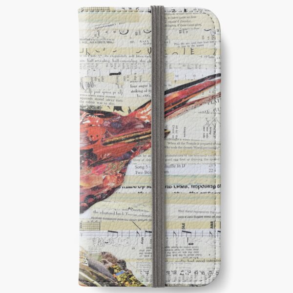 Cardinal Collage by C.E. White - Red Bird iPhone Wallet