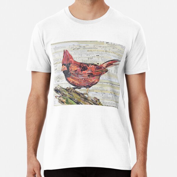 Cardinal Collage by C.E. White - Red Bird Premium T-Shirt
