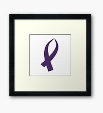 Awareness Ribbon (Purple) Framed Print