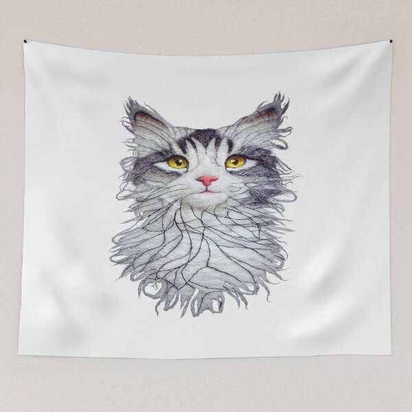 Item preview, Beautiful Norwegian Forest Cat Craft Design designed and sold by Rocky Mountain Artistry.