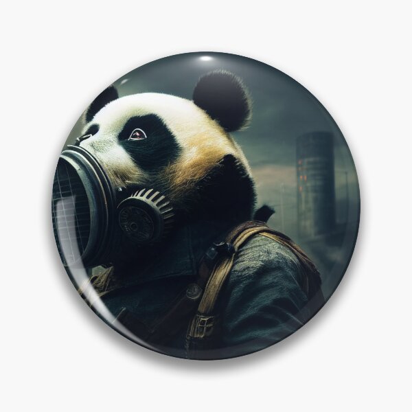 Item preview, Panda wearing a gas mask. designed and sold by Maniock.