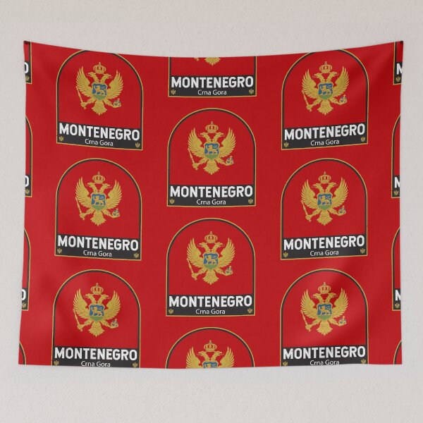 Item preview, Montenegro Flag Emblem Distressed Vintage designed and sold by KrisSidDesigns.