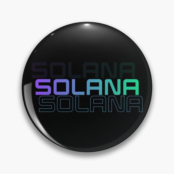 Item preview, Solana SOL Crypto Altcoin - Triple Solana Text Logo designed and sold by CryptoMoods.