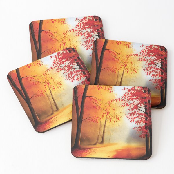 Item preview, Autumn Themed Forest At Sunset designed and sold by AnuGoldPrints.