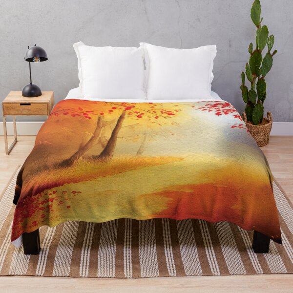 Item preview, Autumn Themed Forest At Sunset designed and sold by AnuGoldPrints.