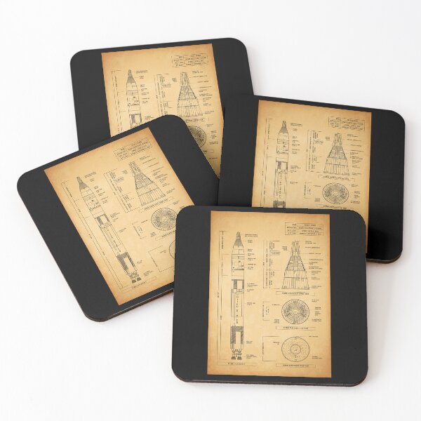 Item preview, Project Gemini - Crewed Spaceflight Program (Aged Parchment Blueprint - Vertical) designed and sold by BGALAXY.