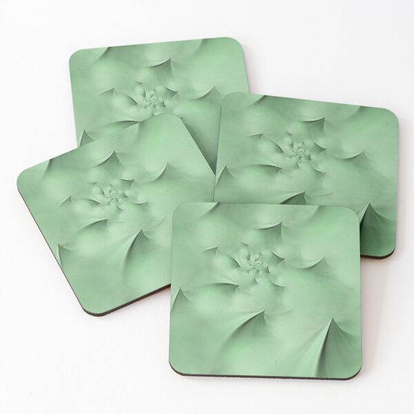 Item preview, many single peaks in shades of green in a spiral design designed and sold by mister-john.