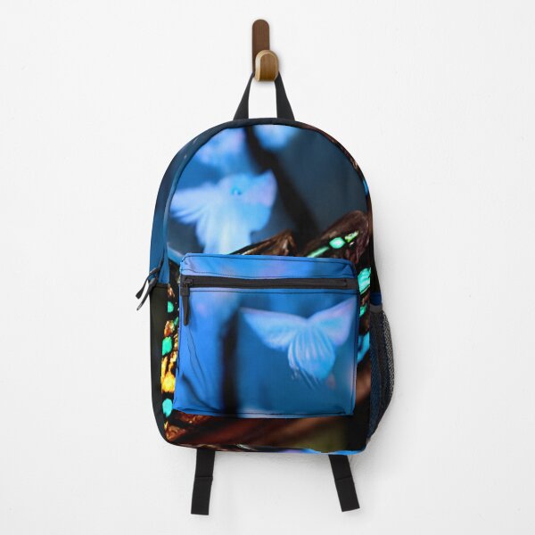 Item preview, blue glowing butterfly in night, in the woods, neon color #19 designed and sold by supeart.